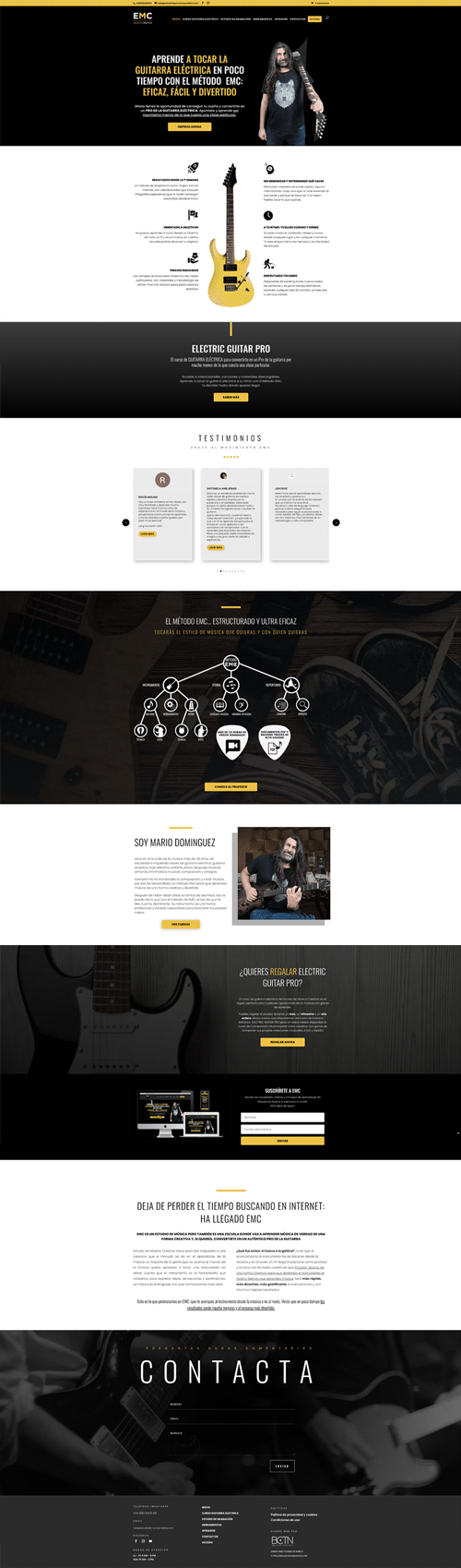 Diseño web, diseño de logotipo y diseño corporativo para Estudio de Música Creativa - https://estudiodemusicacreativa.com