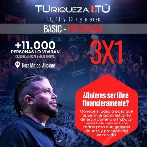 Entrada Presencial Online 3x1 para TU RIQUEZA ERES TU - Sergio Cánovas - Libertad Financiera